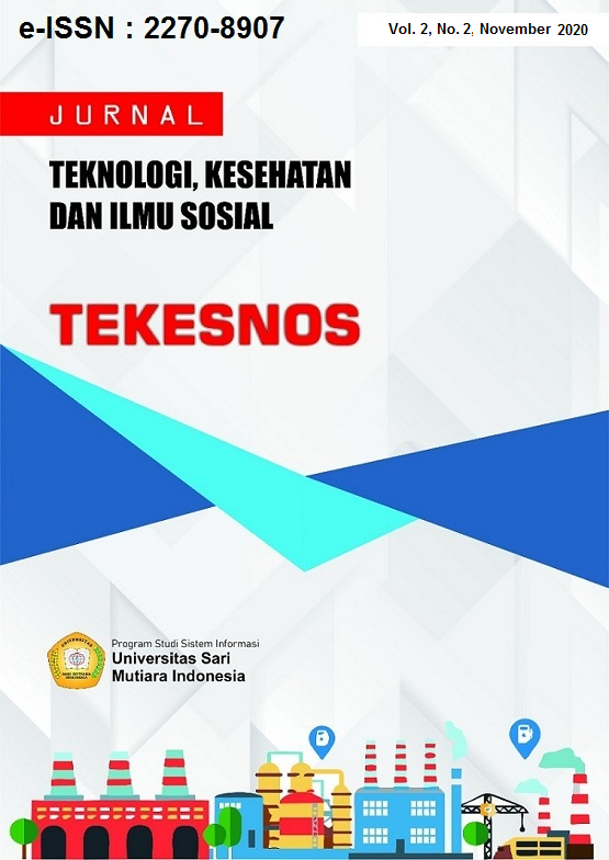 					View Vol. 2 No. 2 (2020): JURNAL TEKNOLOGI, KESEHATAN, DAN ILMU SOSIAL (TEKESNOS)
				