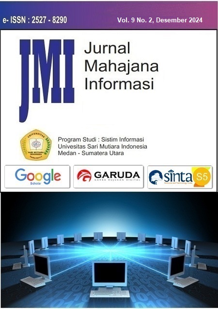 					View Vol. 9 No. 2 (2024): JURNAL MAHAJANA INFORMASI
				