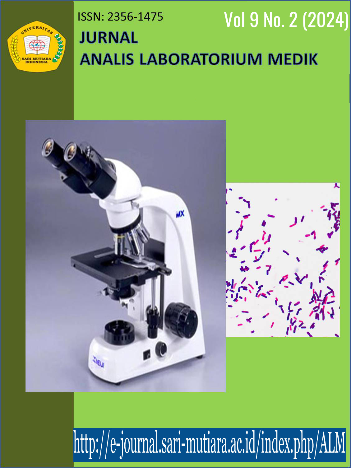 					View Vol. 9 No. 2 (2024): JURNAL ANALIS LABORATORIUM MEDIK
				